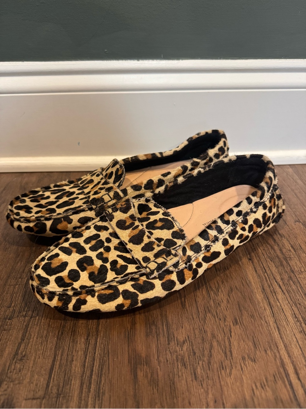 Clarks Women's Leopard Print Slip-On Loafers - Tan/Black